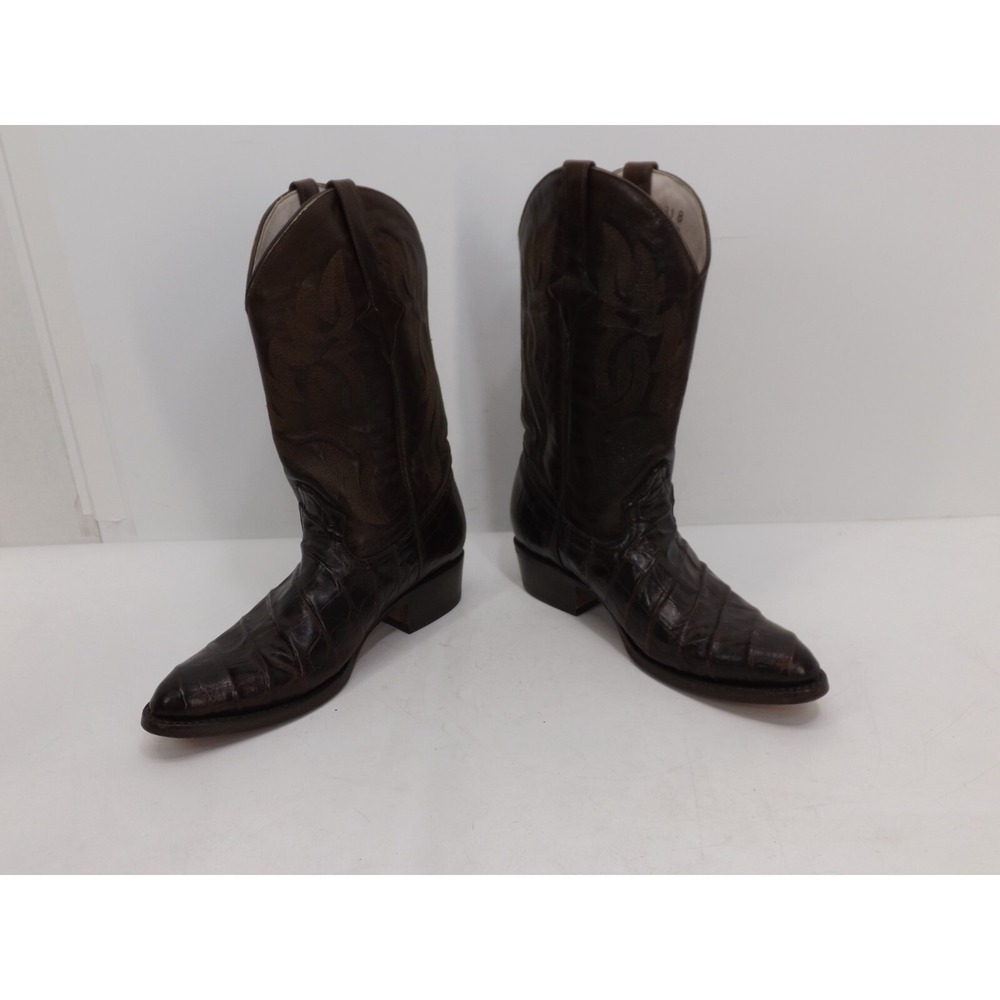El Buitre Alligator Collection Cowboy Boots Western Vaquero Men's Size 9 USA - Picture 5 of 11